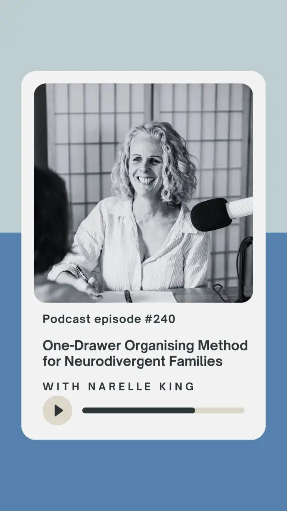 One-Drawer organising method for neurodivergent families